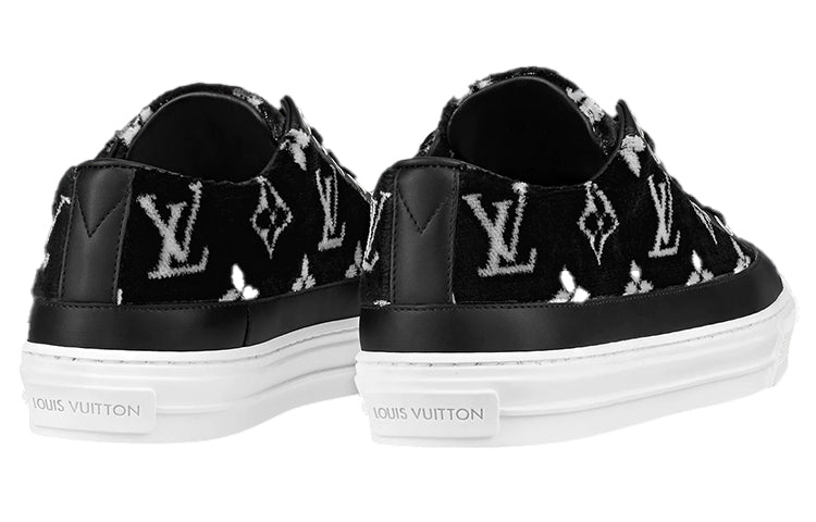 (WMNS) LOUIS VUITTON Stellar Sneakers 'Black with White Monogram' 1A964V #