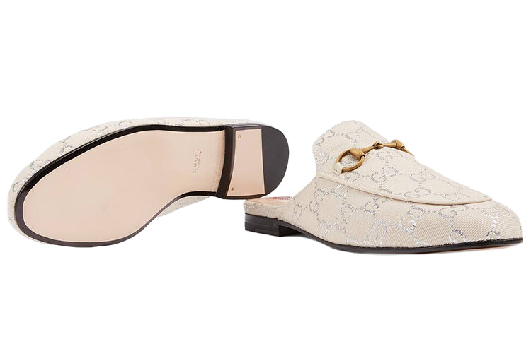 (WMNS) Gucci Princetown 'White Silver' 475094-2C820-9151 #