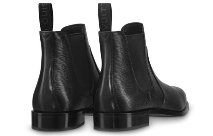 LOUIS VUITTON Wall Street Chelsea Boots 'Black EPI' 1A4OZL #.