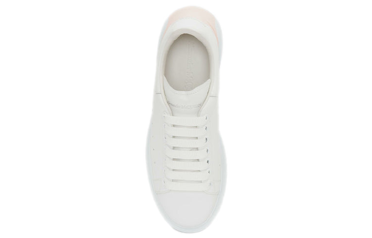 (WMNS) Alexander McQueen Oversized Sneaker 'White Pink Heel' 650789WHZ4U9648 #