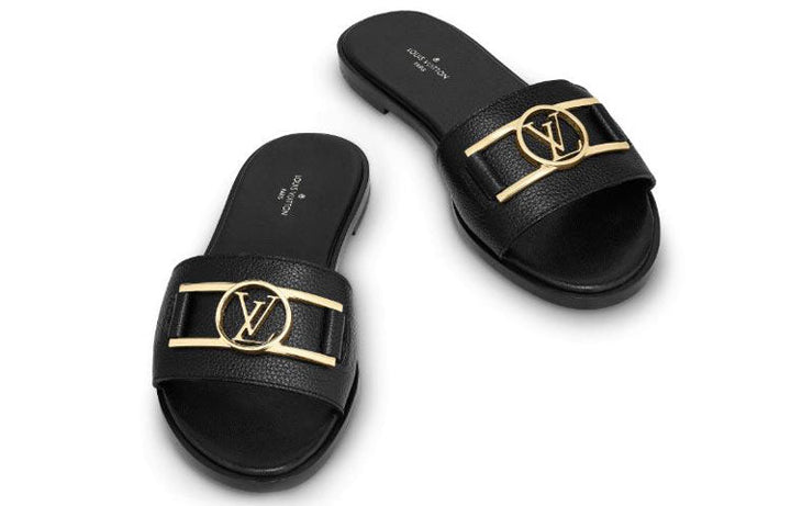 (WMNS) LOUIS VUITTON Lock It Slides 'Black' 1A64YP #