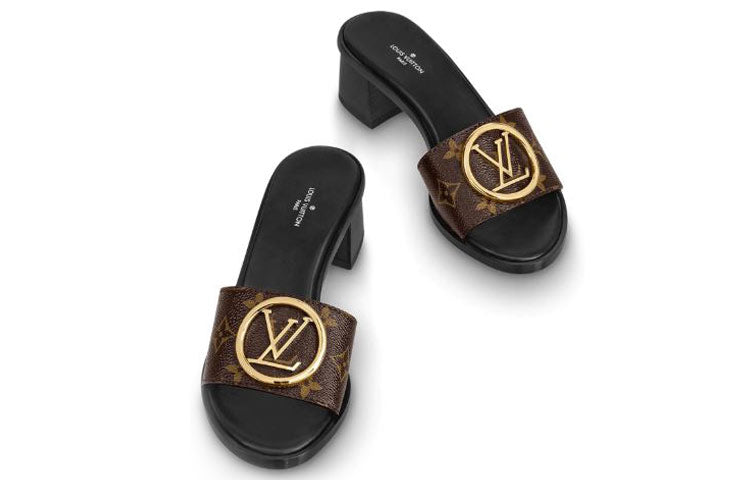(WMNS) LOUIS VUITTON Lock It Heeled Mules 'Monogram' 1A578B #