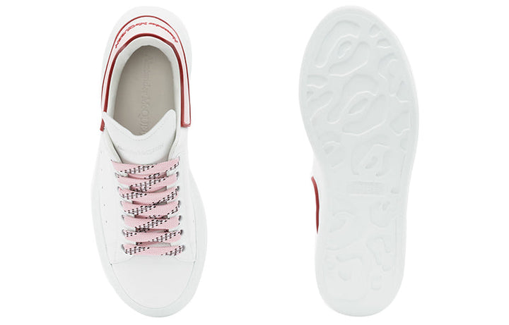 (WMNS) Alexander McQueen Oversized Sneaker 'White Pink Carnelian Red' 621056WHXMT9633 #