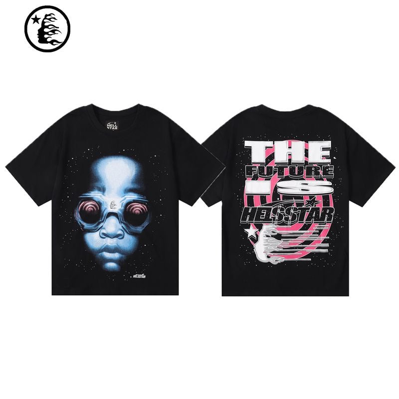 HELLSTAR GOGGLES SS TEE - BLACK/BLUE