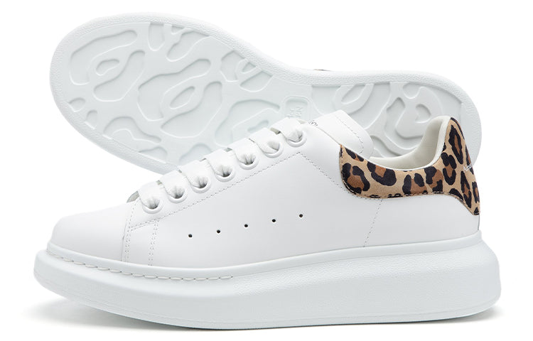 (WMNS) Alexander McQueen Oversized Sneaker 'White Leopard Suede' 650787WHZ4T9316 #