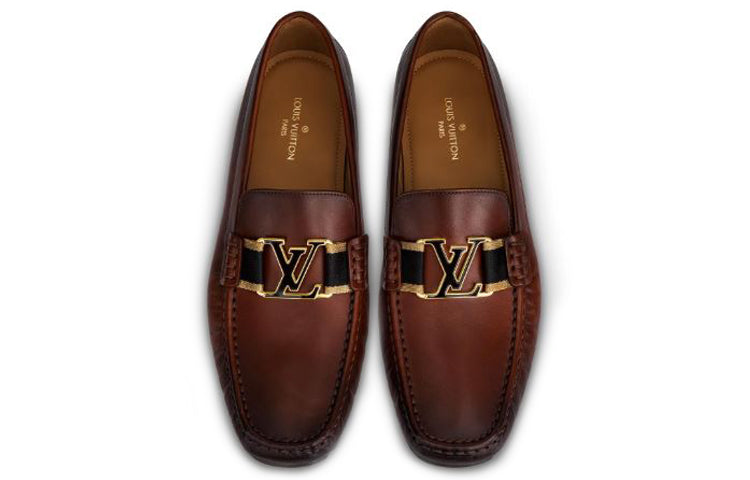 LOUIS VUITTON Montaigne Loafers 'Brown WaxCoated Calfskin' 1A5DRX #