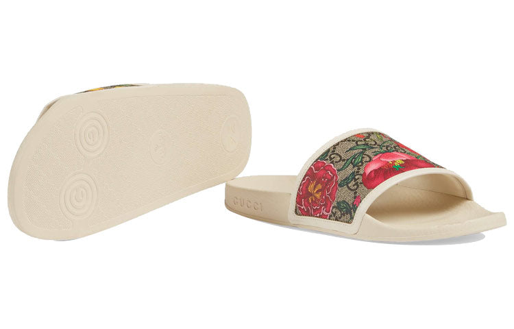 (WMNS) Gucci GG Slide 'Flora Print - Beige' 602096-HT530-8498 #