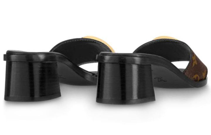 (WMNS) LOUIS VUITTON Lock It Heeled Mules 'Monogram' 1A578B #