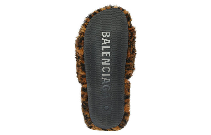 (WMNS) Balenciaga Furry Slides 'Leopard' 654261W2F119634 #