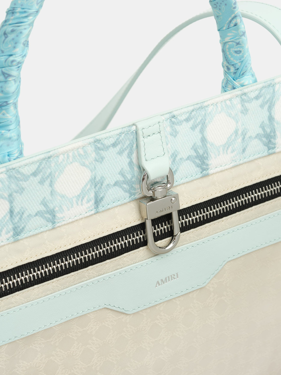 AMIRI SCRIPT TOTE - Ice Blue