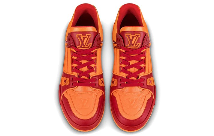 LOUIS VUITTON Trainers 'Orange Monogram with Red' 1A8WDZ #.