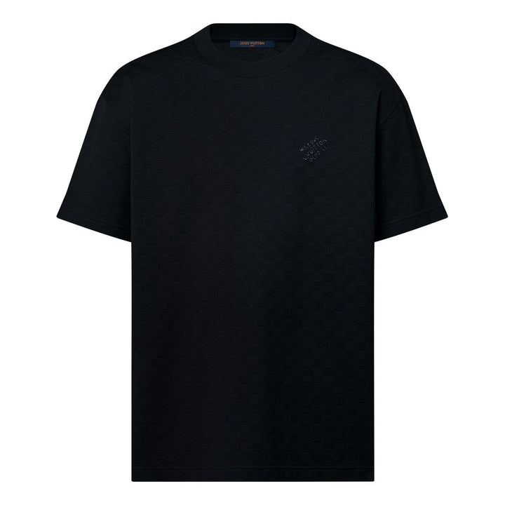 LOUIS VUITTON Damier Cotton Pique T-Shirt 'Black' 1AFRAL #