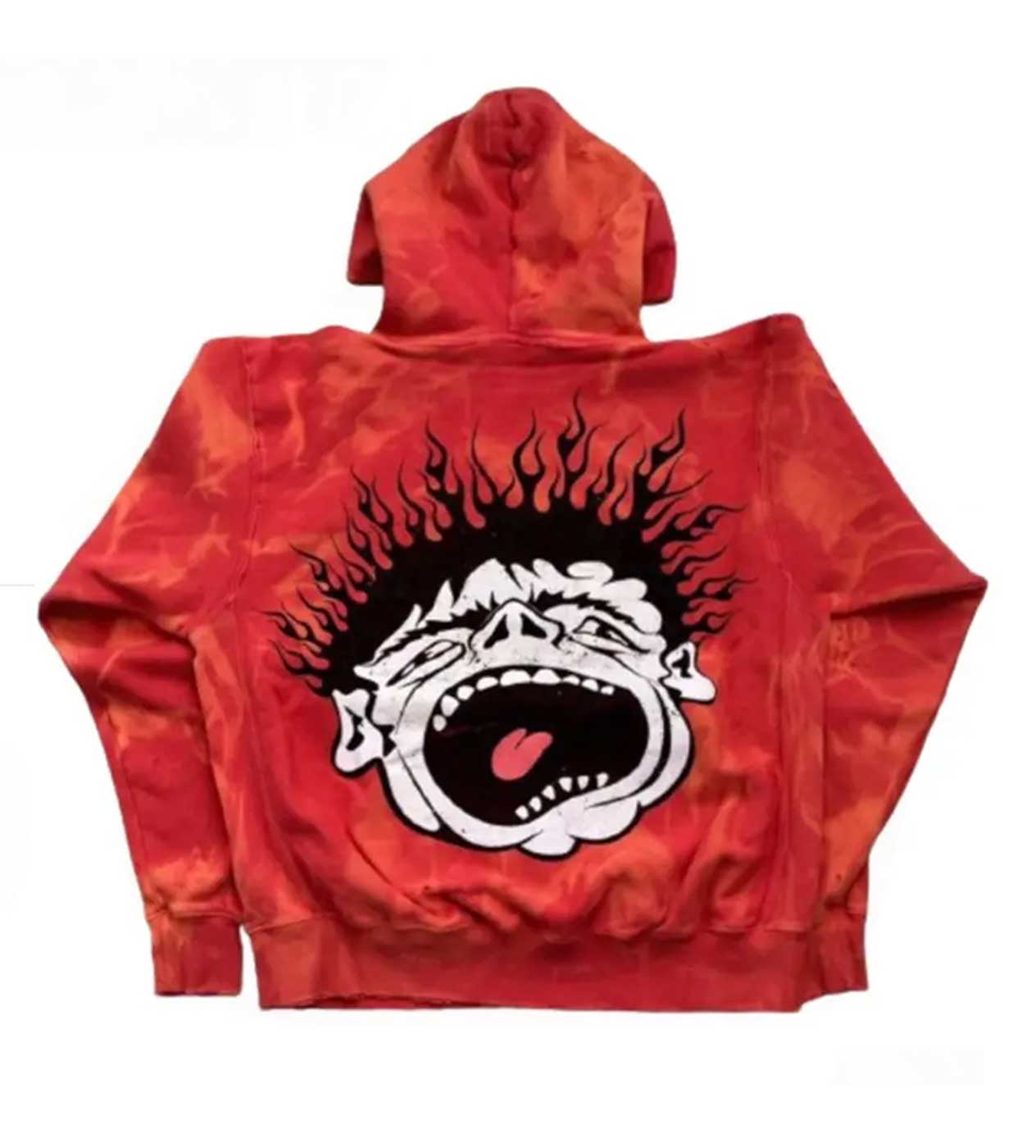 Hellstar *Unreleased* Records Tie Dye Red Hoodie