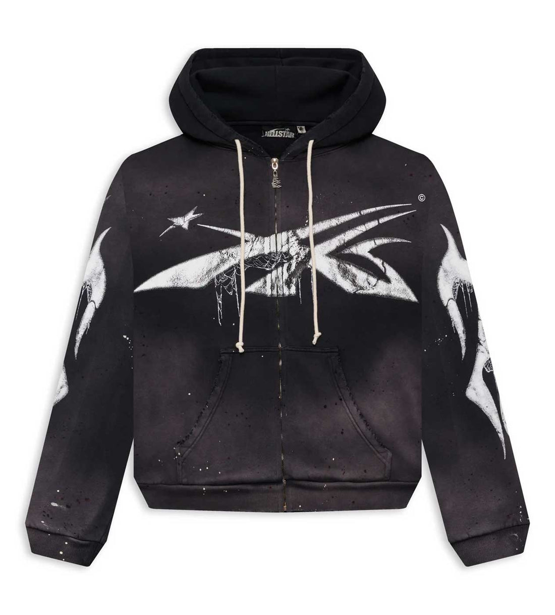 Hellstar Halloween Sport Logo Zip Hoodie Black