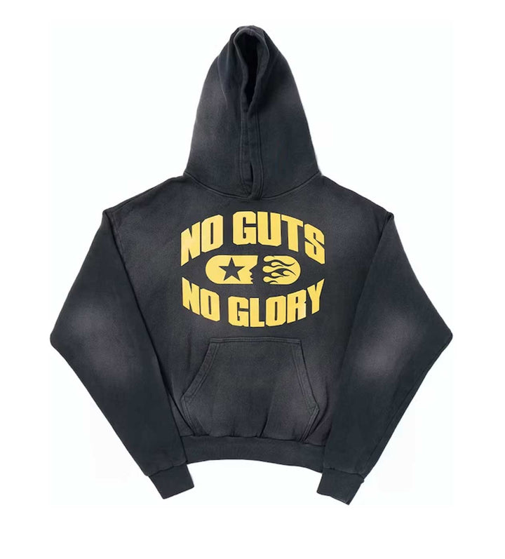 Hellstar No Guts No Glory Faded Black Hoodie