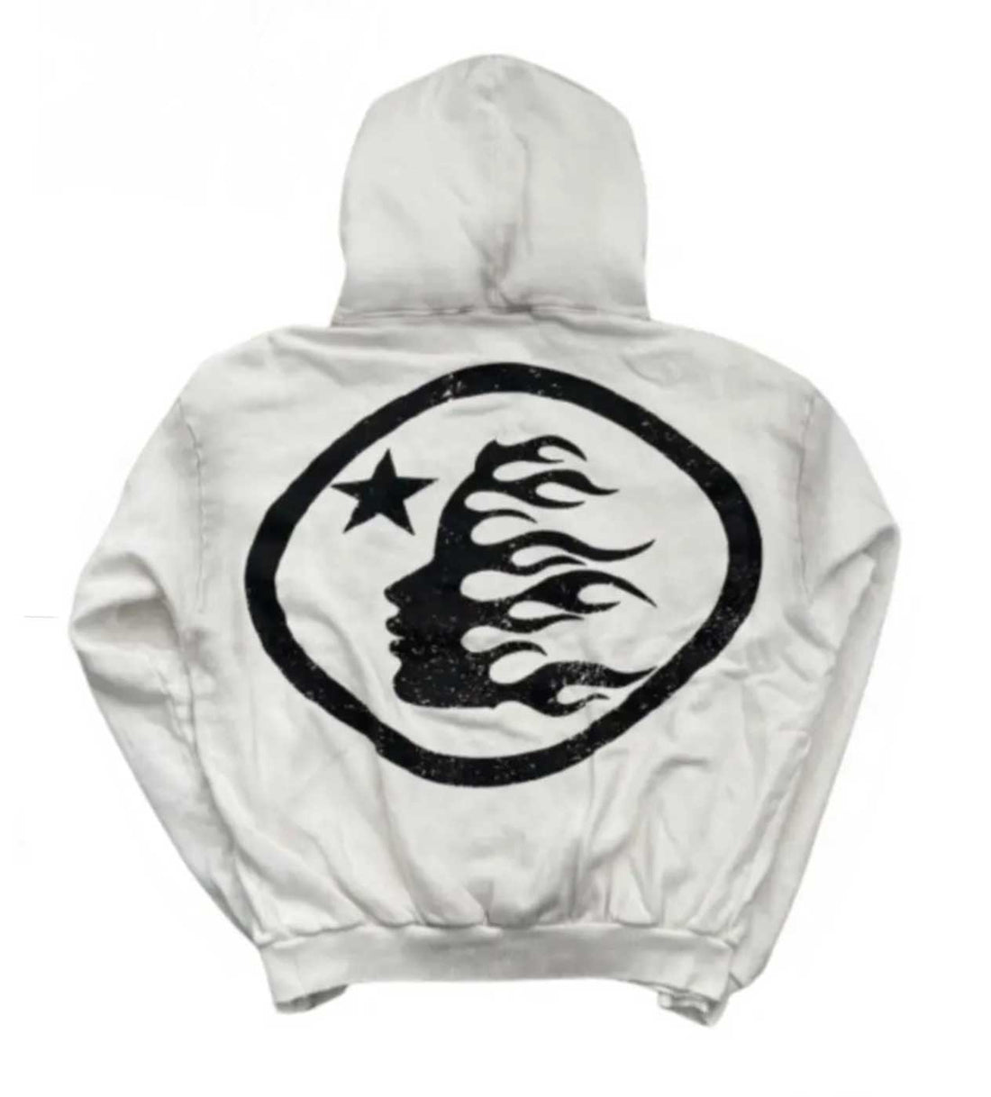 Hellstar *Unreleased* Records Flame Glitter Zip Up Hoodie