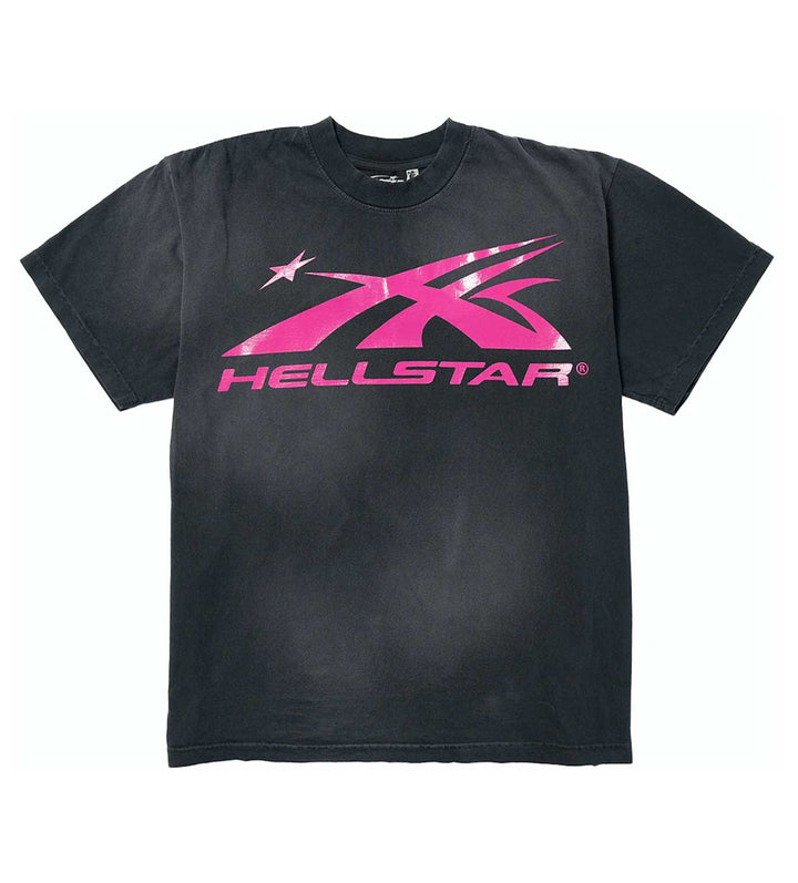 Hellstar Sport Logo Gel Tee Black/Pink
