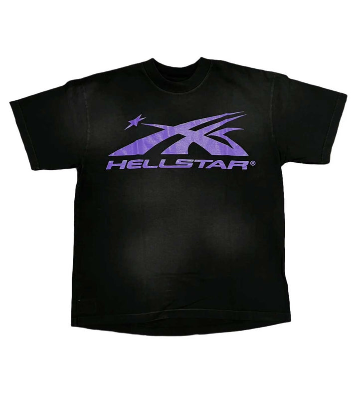 Hellstar Sport Logo Gel Tee Black/Purple