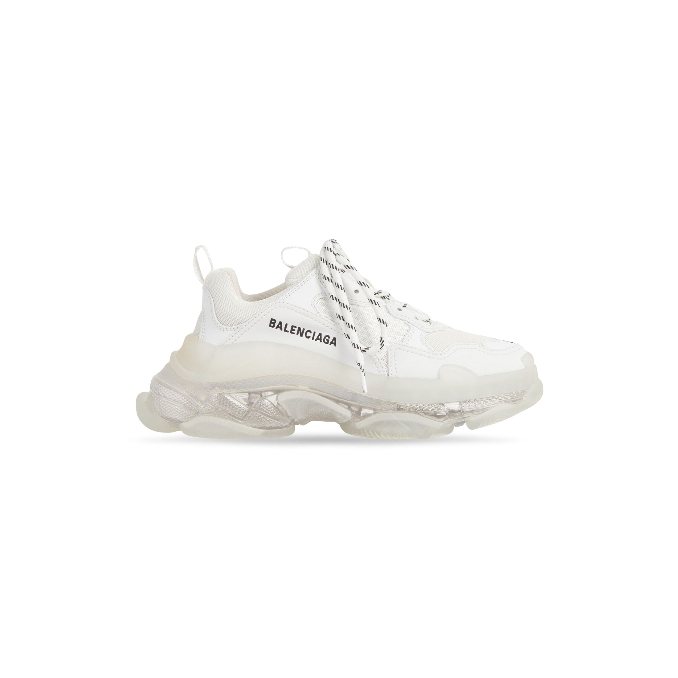 MEN'S TRIPLE S CLEAR SOLE SNEAKER IN WHITE
