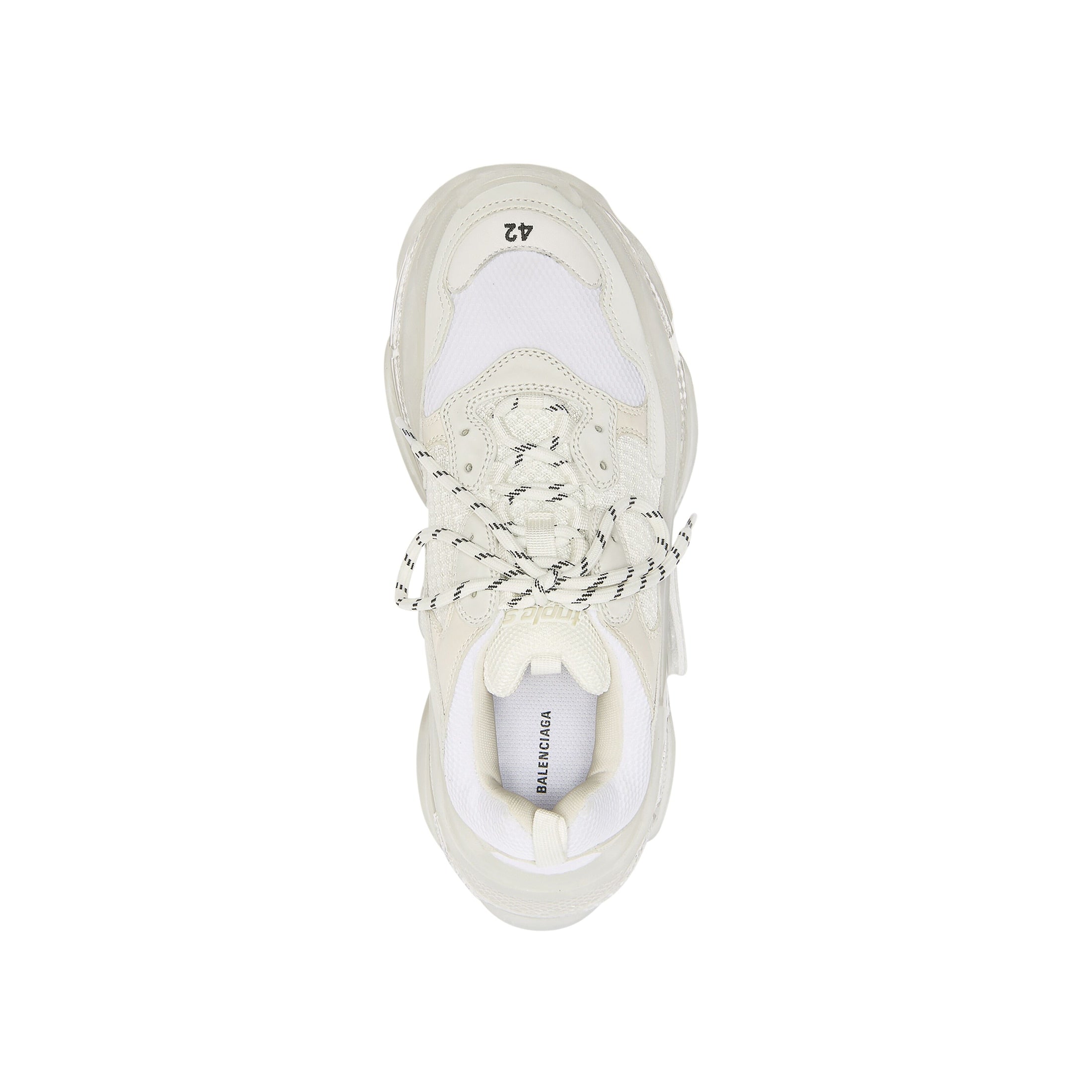 MEN'S TRIPLE S CLEAR SOLE SNEAKER IN WHITE