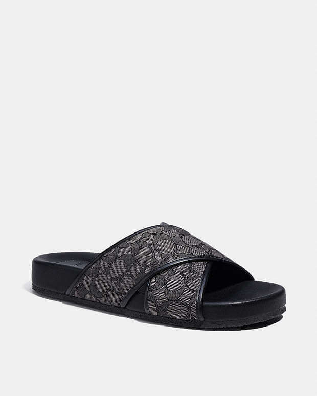 Coach Cross-Strap Slide Sandals – Minimalist Comfort Edition