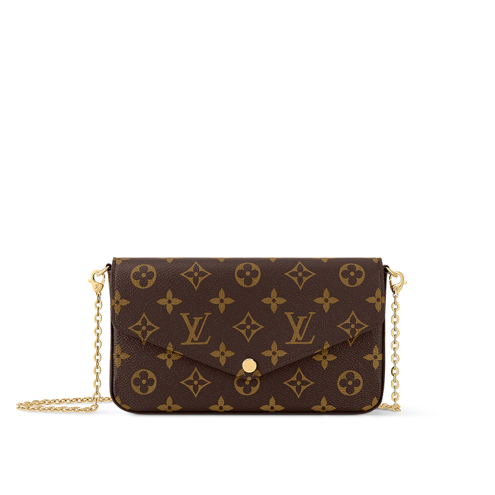 Louis Vuitton Félicie Monogram Canvas Crossbody Chain Wallet