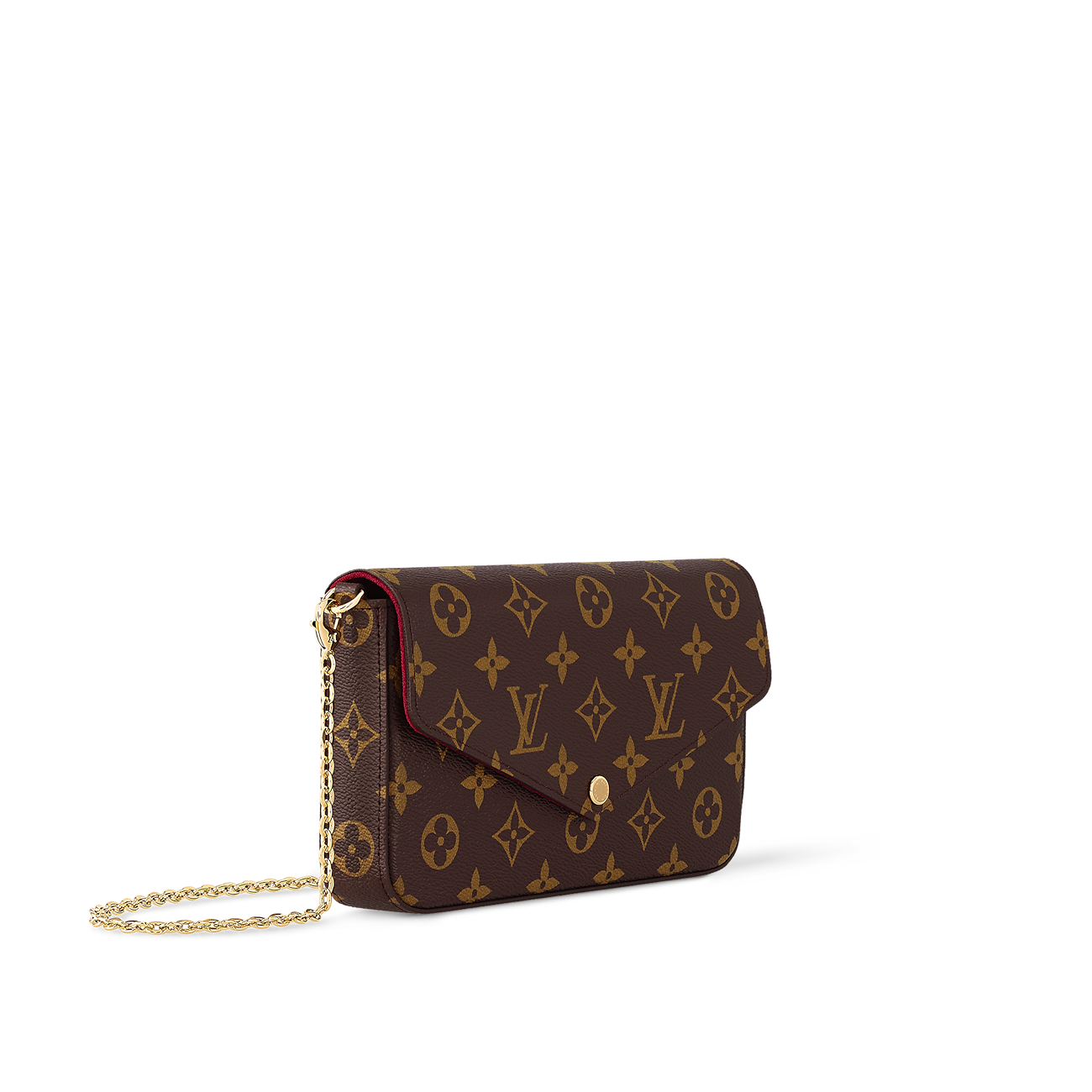 Louis Vuitton Félicie Monogram Canvas Crossbody Chain Wallet