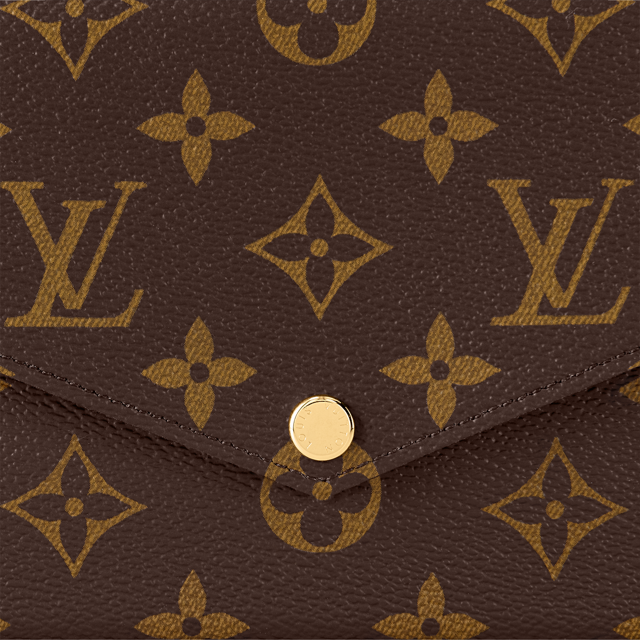 Louis Vuitton Félicie Monogram Canvas Crossbody Chain Wallet