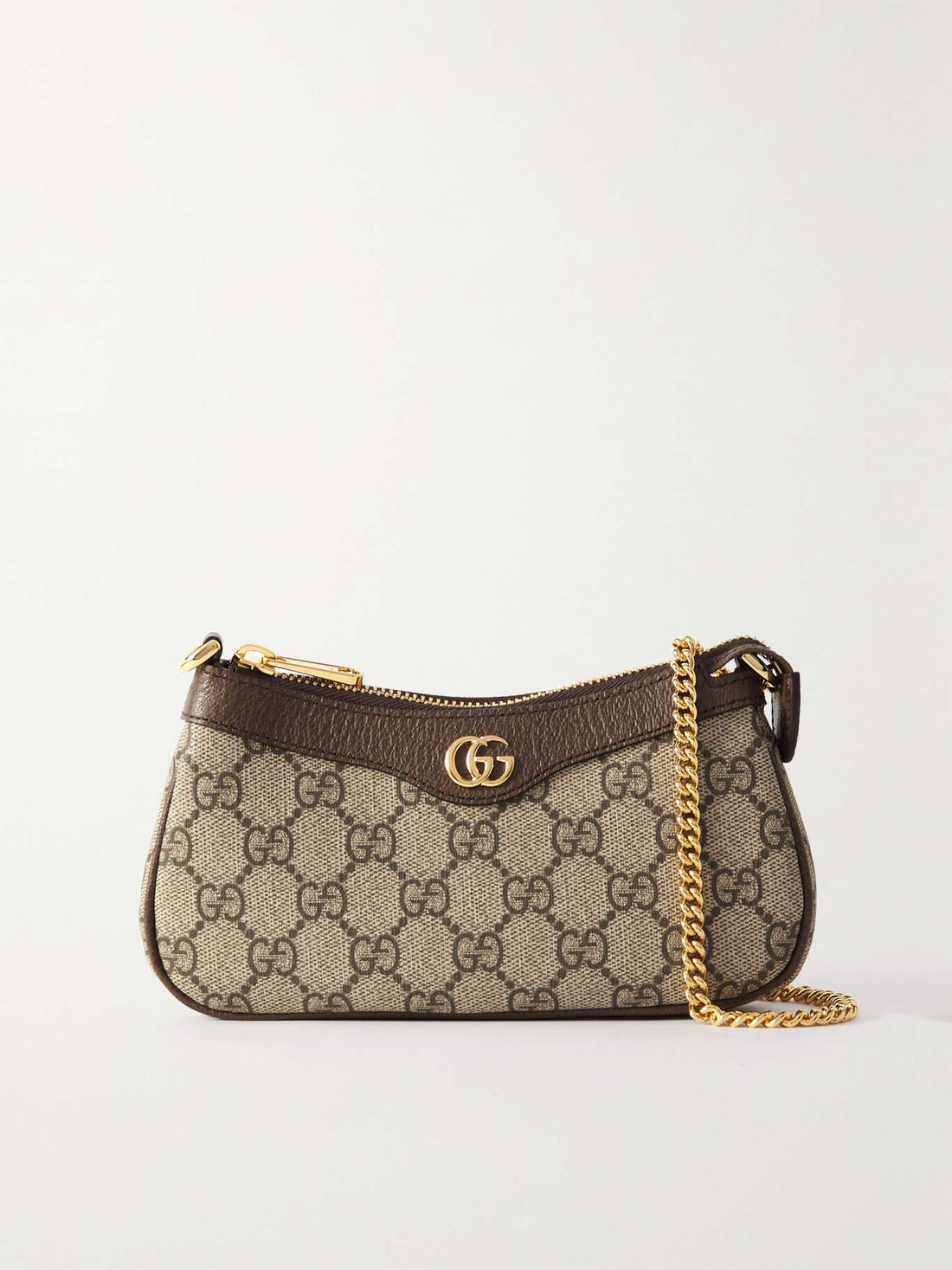 GUCCI
Ophidia mini textured leather-trimmed printed coated-canvas shoulder bag