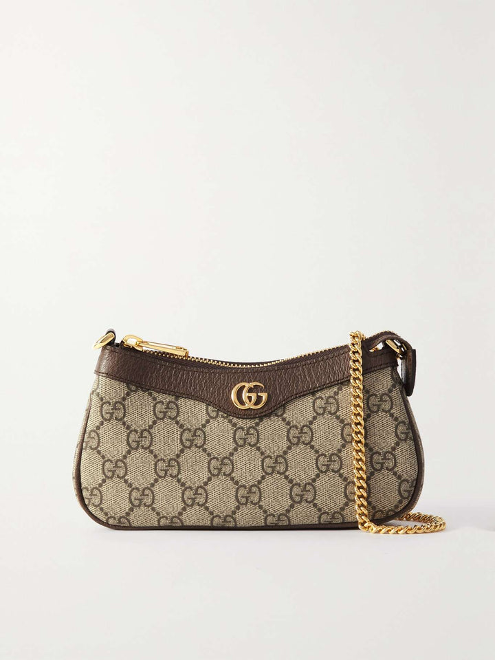 GUCCI
Ophidia mini textured leather-trimmed printed coated-canvas shoulder bag