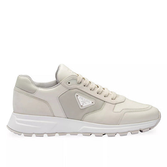 Prada  Nubuck and Re-Nylon High-Top Sneakers
