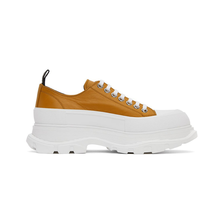 Alexander McQueen Tread Slick Sneakers 'Tan White