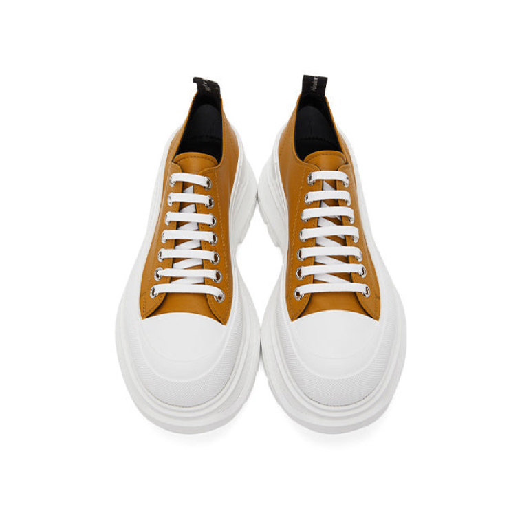 Alexander McQueen Tread Slick Sneakers 'Tan White