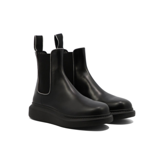 Alexander McQueen Leather Chelsea Boots 'Core Black' 682486WIB511081 #