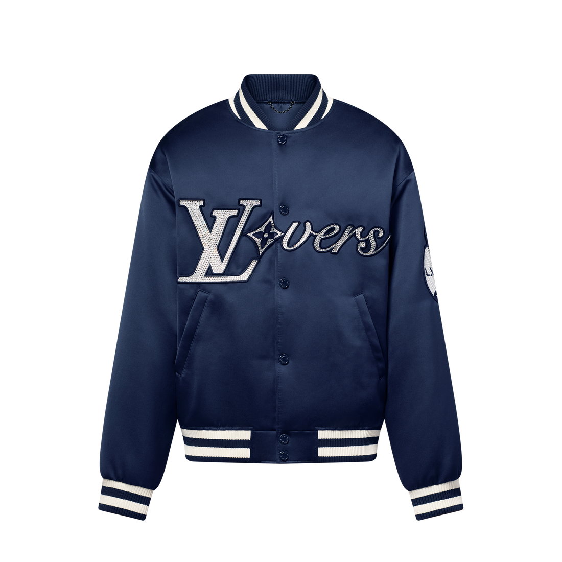 Men's LOUIS VUITTON Vers Baseball Blouson Jacket Blue 1A7XP2 #.