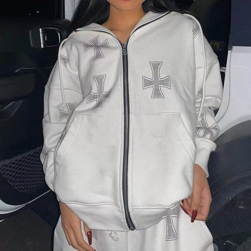 Loose Long-Sleeved Hooded Sports Sweater Casual Hoodie