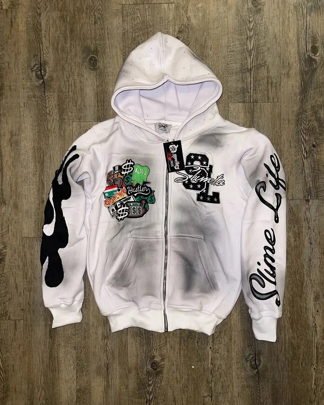 Casual Loose Oversized Zipper Hoodie Men Y2k Gothic Retro Sweatshirt Jacket Women