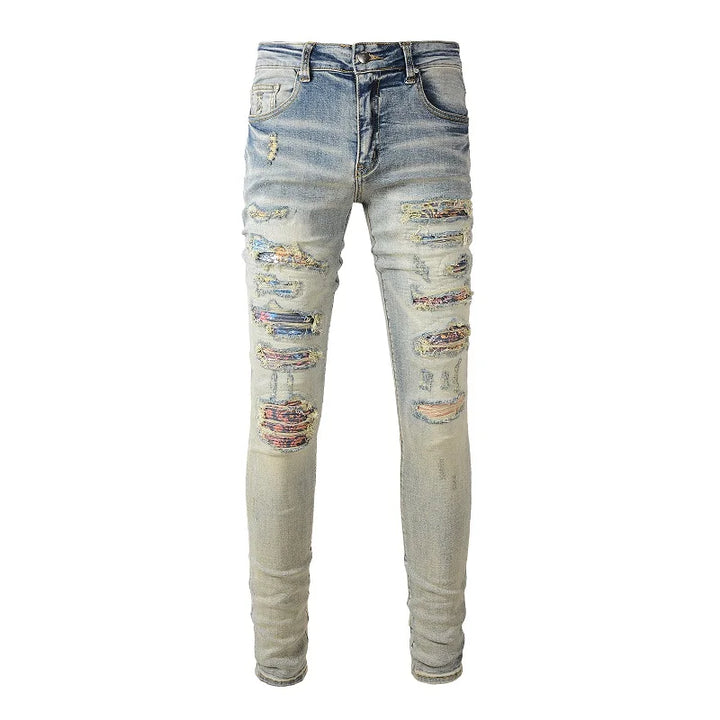 Amiri Men's Jeans Streetwear Skinny Jeans Stretch Denim