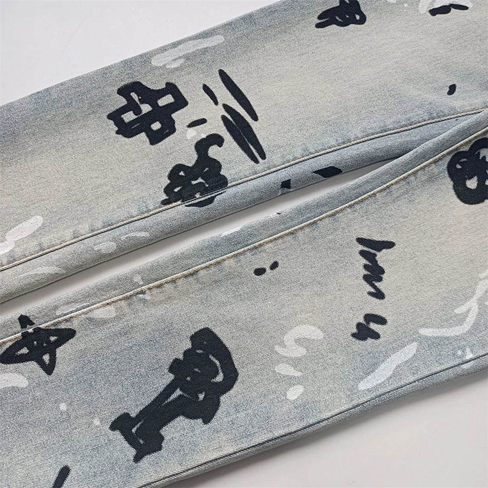 New Jeans Men Fashion High Street Retro