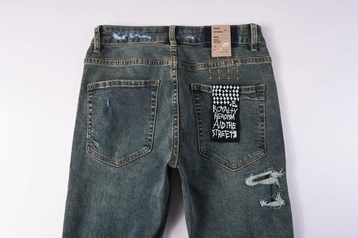 New Brand Designer Men Fashion Trend  Skinny Hip Hop Jeans
