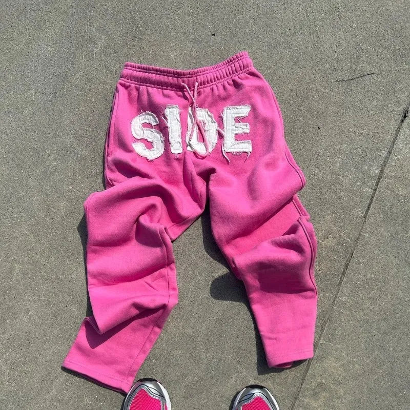 Y2K American New Letter Printed Jacket High Streetwear Fashion Oversized Hoodie Men Retro Punk Casual Pullover Sweatshirt Top