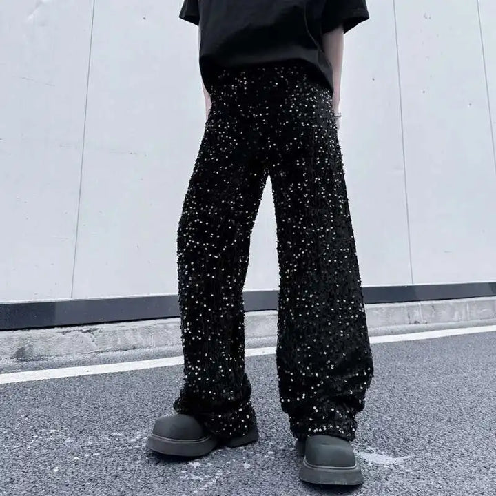 Designer Men's Casual Straight Wide Leg Pants