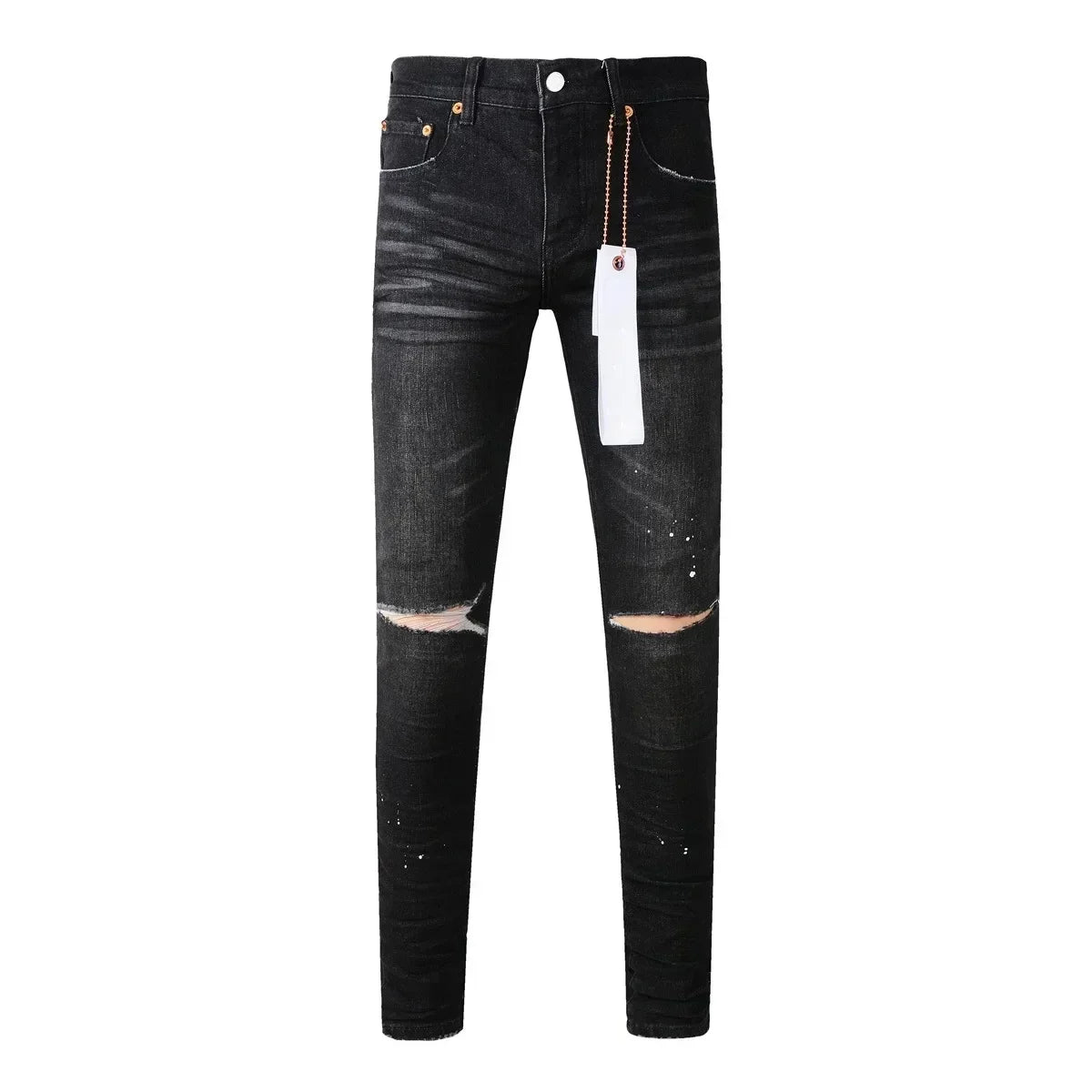 Purples Jeans Men High Street Black  Skinny Denim brand Purples
