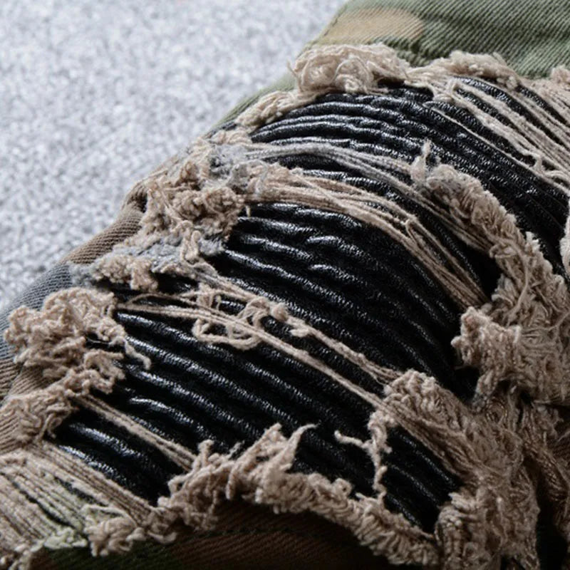 High Street Fashion amiri Jeans Patch Camouflage