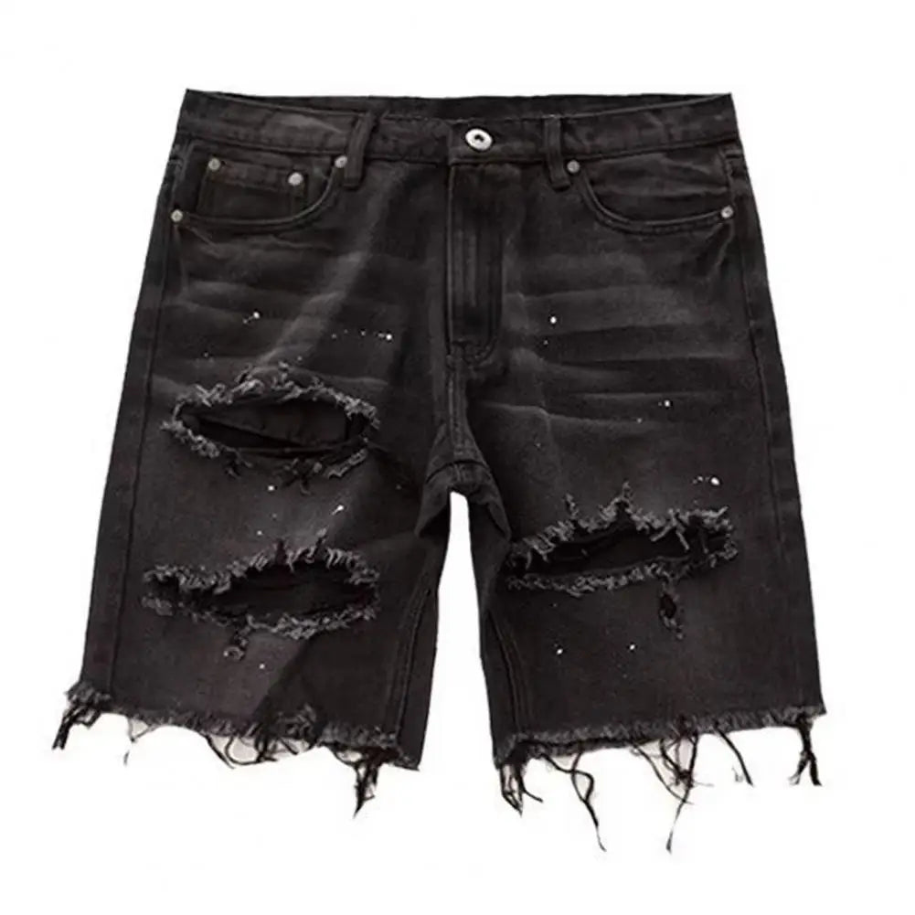 Designer Denim Shorts Men's Summer Distressed Jeans for men