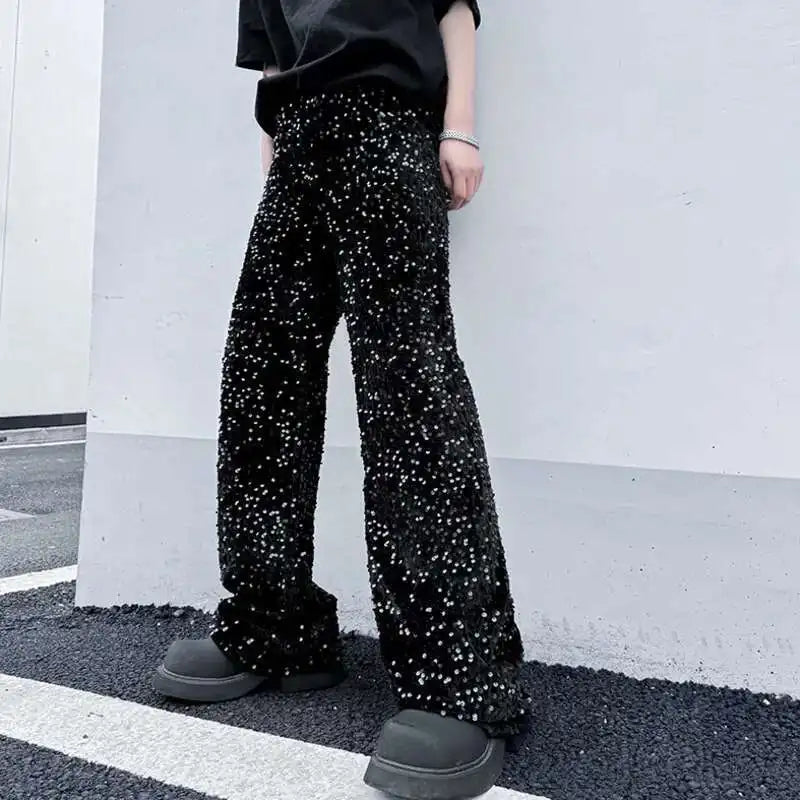 Designer Men's Casual Straight Wide Leg Pants