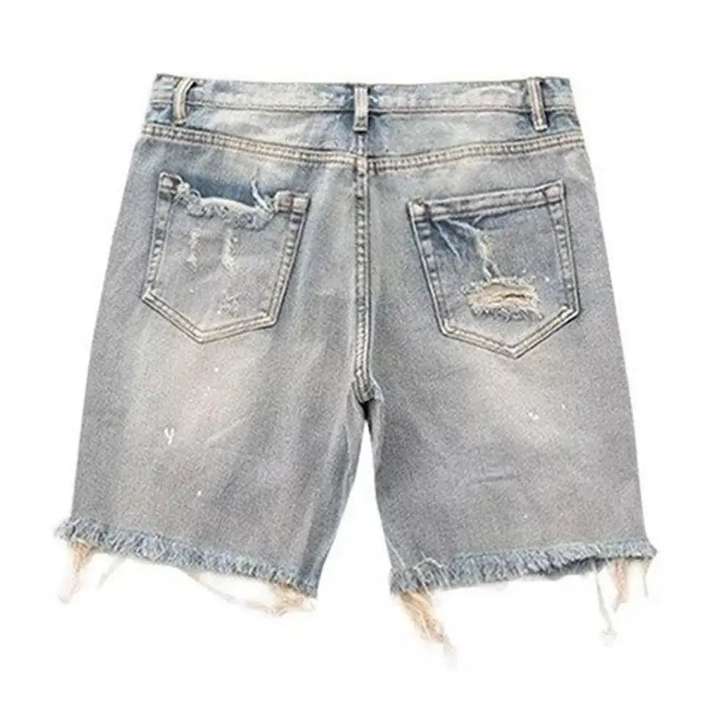 Designer Denim Shorts Men's Summer Distressed Jeans for men