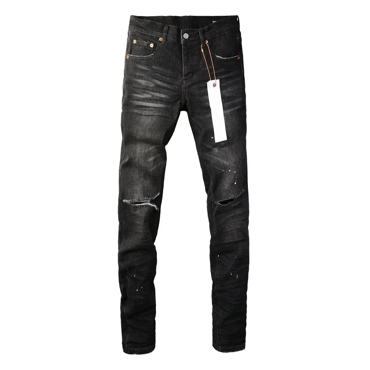 Purples Jeans Men High Street Black  Skinny Denim brand Purples