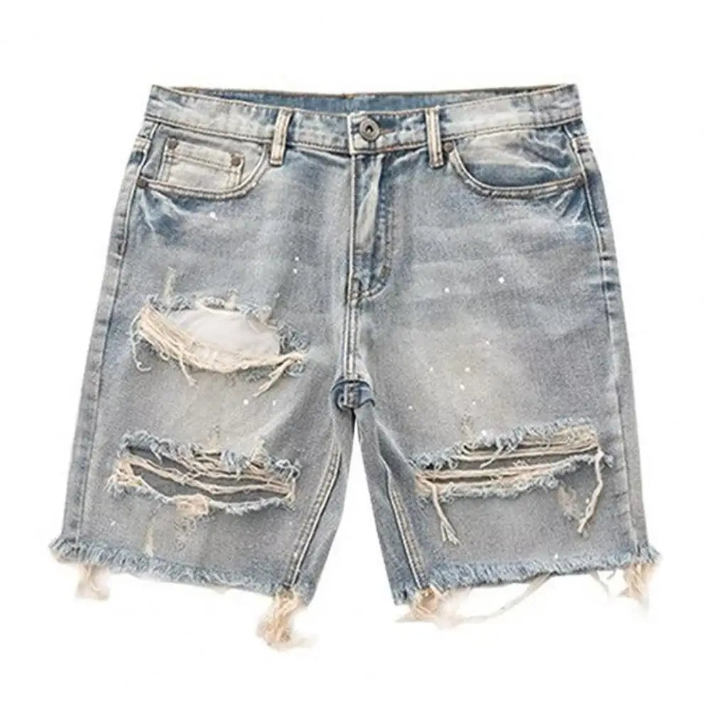Designer Denim Shorts Men's Summer Distressed Jeans for men