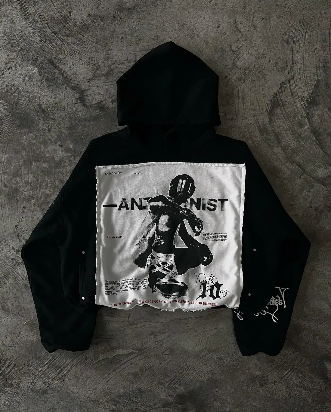 Retro Patchwork Hoodie Mens Hip Hop Oversized Hoodie Sweatshirt Casual Jacket